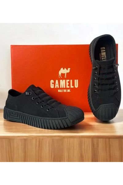 GAMELU Γυναικεία Vigor Μαύρα Λινά Ορθοπεδικά Αθλητικά Παπούτσια Άνετα για περπάτημα και αθλητικά παπούτσια