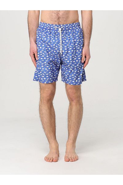 PAUL&SHARK Men's Regular Cut Waist Rope Tie Short Blue Swim Shorts 25415046 -N16