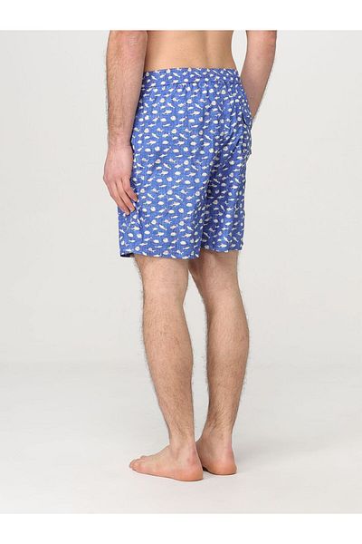 PAUL&SHARK Men's Regular Cut Waist Rope Tie Short Blue Swim Shorts 25415046 -N16