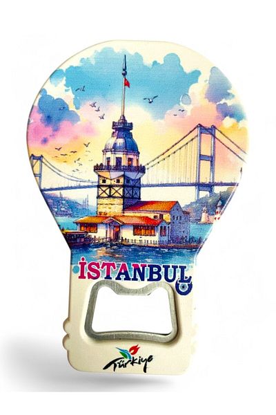 GALATA GIFT Bottle Opener Opener Magnet Balloon Shaped Decorative Soda Soda Opener Maiden's Tower Themed