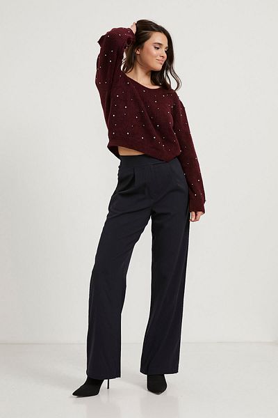 Arma Life Women's Loose Wide Leg Velcro Closure Laci Palazzo Trousers