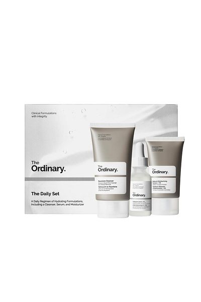 The Ordinary Daily Skincare Set: Squalane Cleanser, Hyaluronic Acid 2% + B5, Natural Moisturizing Factors + HA
