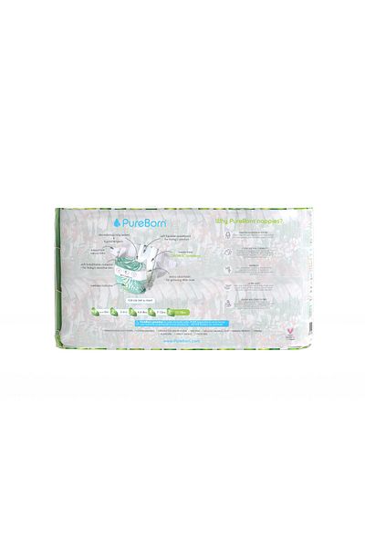 PUREBORN Organic Diapers Size 5 For 11-18 Kg Master Pack 88pcs with Assorted  Print