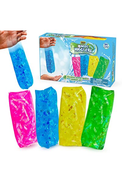 YoYa Toys لعبة ثعبان الماء ماجيك ويجلرز فيدجيت - عبوة من 4 قطع، هدية تخفيف ال...
