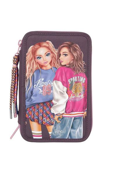 Top Model Pencil Case Equipped With 3 College Zippers
