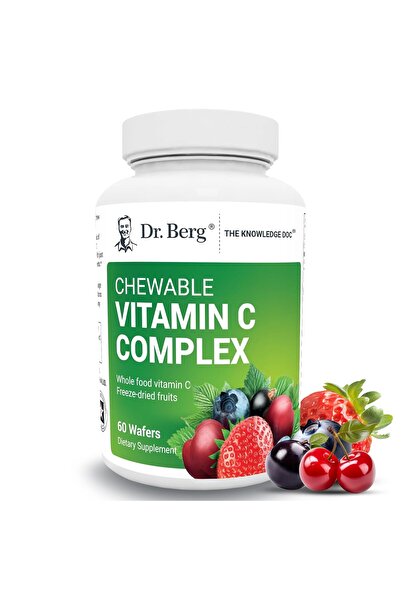 Dr. Berg Nutritionals Dr. Berg Chewable Vitamin C Complex - Made with Organic, Non-GMO Berries - 60 Delicious Wafers