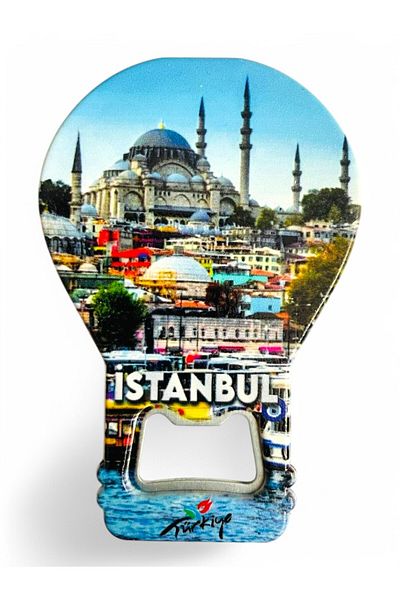GALATA GIFT Decorative Soda Soda Open Istanbul Themed - Balloon Shaped Magnet Clearly