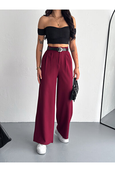 Zula Moda Жіночі брюки з поясом і кишенями