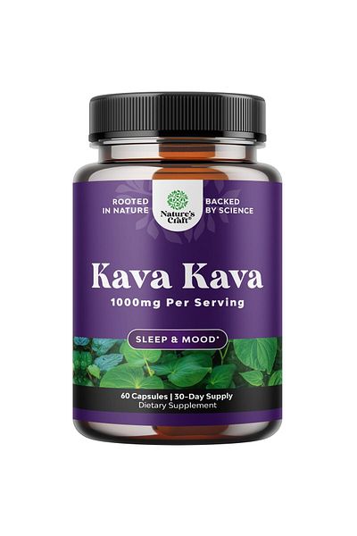Natures Craft Kava Kava Root Extract 1000mg - Mood, Stress & Sleep Support - 30 Capsules