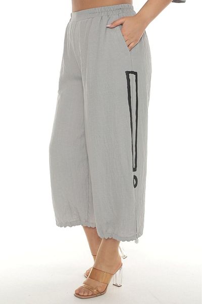 lovedrobe Plus Size Women's Trousers 23013-Grey - 52