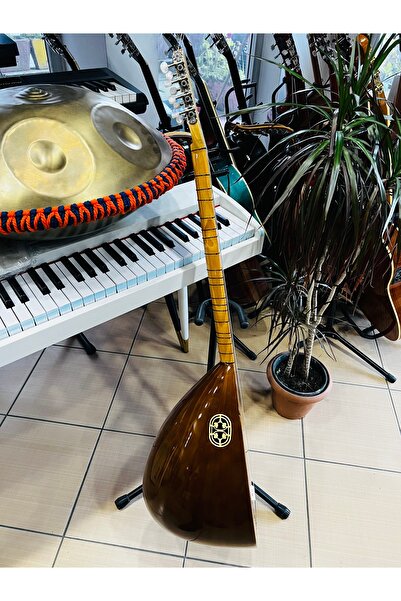 Bircanmüzik Gitar burgu profesyonel kısa sap bağlama+kılıf+yedek tel +mızraplar