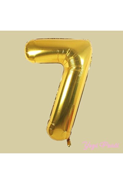 Yogi parti بالون رقائق ذهبية رقم 7 مقاس 16*34 سم