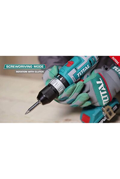 TOTAL 20V 45Nm Vibrating Cordless Drill with Canvas Bag, Extra Battery and Charger Total Tidli2002