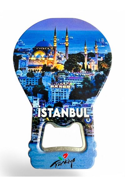 GALATA GIFT Decorative Soda Soda Open Istanbul Themed - Balloon Shaped Magnet Clearly