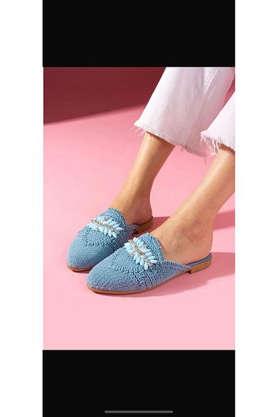 MFCreasyon Women's Stoned Straw Knitted Slippers Daily Sandals Slippers