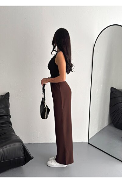 Zula Moda Kadın Kemerli Pensli Pantolon