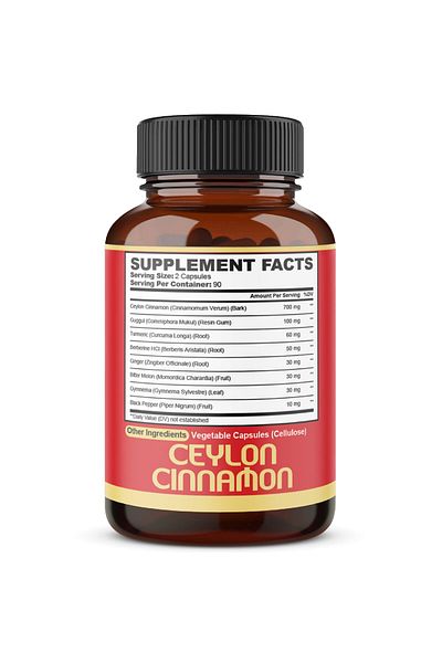 agobi Premium Ceylon Cinnamon & Berberine - 8in1 Turmeric, Ginger, Gymnema - Heart & Immune - 180 Caps