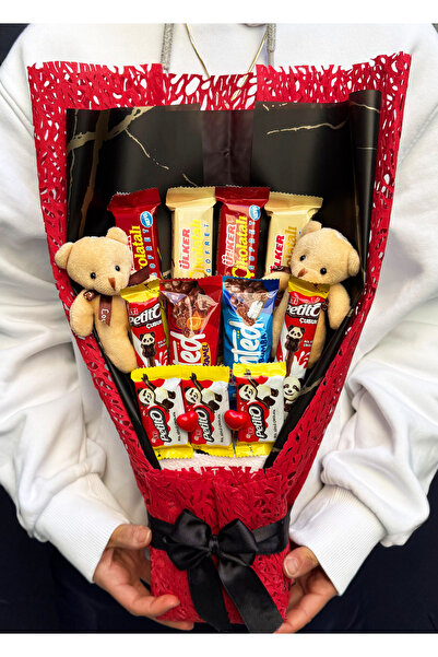 lenostra Sevgiliye Hediye Cikolata Buketi Mini Ayıcıklı Romantik ve Lezzetli ...