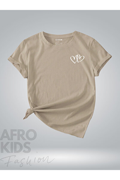 GLOWES Dvostruko srce Štampano Oversize kroj majica