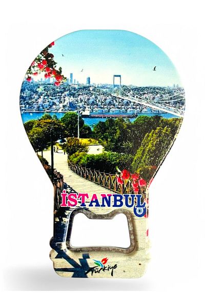 GALATA GIFT Decorative Soda Soda Open Istanbul Themed - Balloon Shaped Magnet Clearly