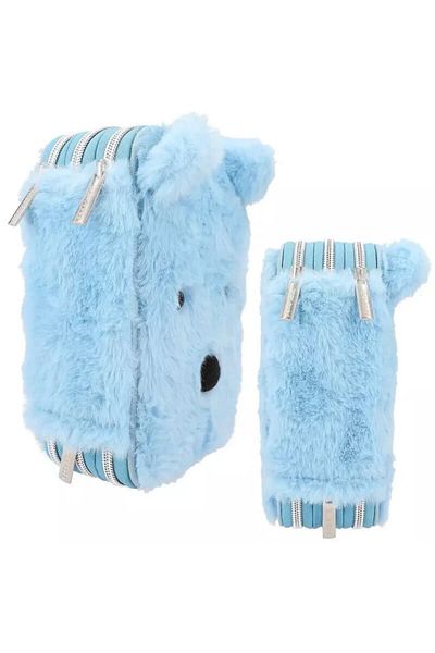 Top Model Pencil case equipped with 3 zippers with code Top Model Blue