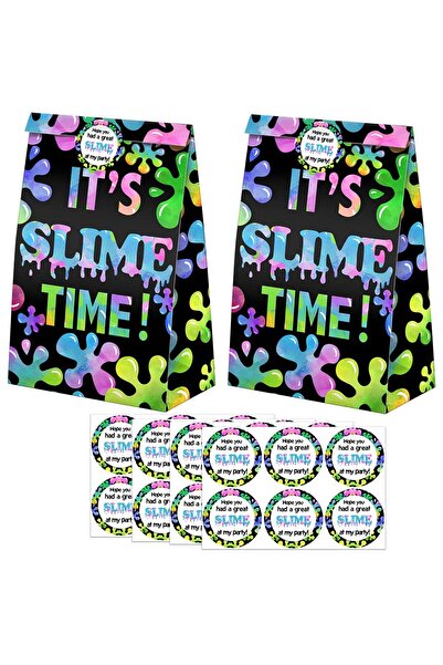 SamPartyShop أكياس هدايا الوحل - 24 قطعة من هدايا الوحل للحفلات مع ملصقات، لو...