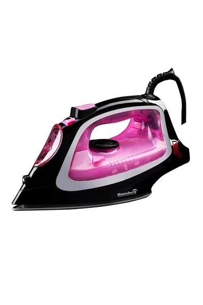 Hausberg Fier de calcat HAUSBERG HB-7841RZ, 2300W, talpa ceramic, jet de abur 18g/min, rezervor 280 ml, Roz