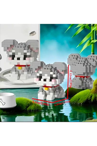 purple dragon Tiny Dog Bricks Set, Includes Tiny Building Blocks, Building Blocks, Adult Hobby Set