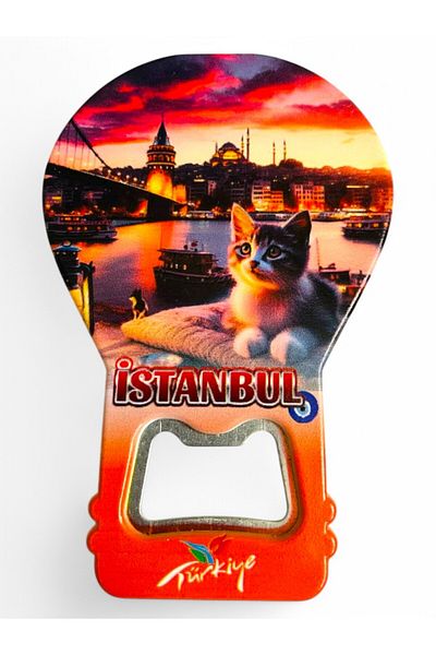 GALATA GIFT Decorative Balloon Angle: Magnetc Soda Gas Angle Galata Tower and Cats