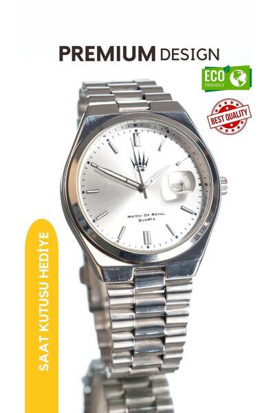 WATCHOFROYAL Ocean Silver White Wristwatch