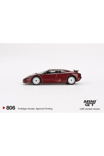 mini gt مجموعة بوجاتي Eb110 Gt للأطفال 1/64 باللون الأحمر الداكن المعدني