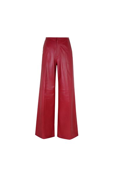 Desa Angeni Red Women's Leather Pants