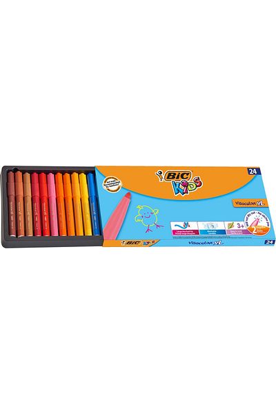 Bic Visacolor XL 24-Piece Jumbo Felted Paint Pen / 829005