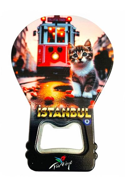 GALATA GIFT Decorative Balloon Angle: Magnetc Soda Gas Angle Galata Tower and Cats