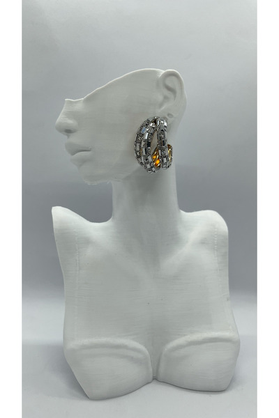 Kahkül shop Parıltılı Kalın Halka Küpe