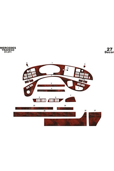 meriç cockpit design ميريتش ®   مرسيدس ترافيجو توربيدو امامي مطلي ماهوجني 27 ...