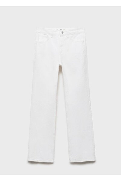 MANGO Woman Matilda düz kesim orta bel jean pantolon