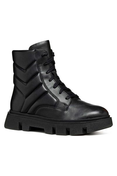 Geox Black Booties Womens Shoes