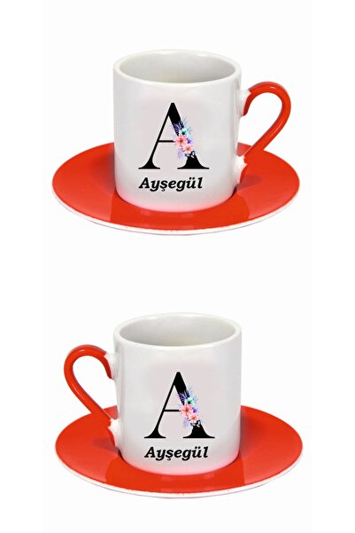 LADİJİTAL BASKI ÇÖZÜMLERİ İsme özel baskılı renkli türk kahvesi fincanı