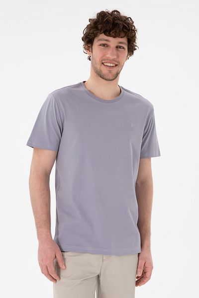U.S. Polo Assn. Men's Regular Fit Crew Neck Gray Basic T-Shirt 50305924-Vr024