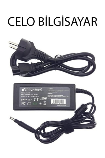 NIVATECH BC 917 AC/DC LAPTOP POWER SUPPLY 19,5V 3,33A (4,8*1,7mm) For HP KADEMELİ