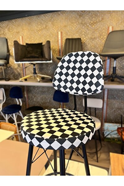 The SANDALYE SHOP Yeni Dama Desen Dolce Bar Sandalyesi 65 cm Oturum yüksekliği