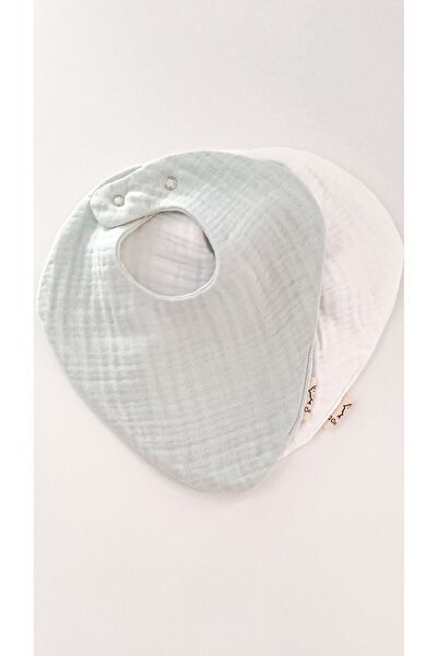 O&G Collection 8 Layer 100% Cotton Organic Muslin Baby Drool Bib - Nickel Fre...