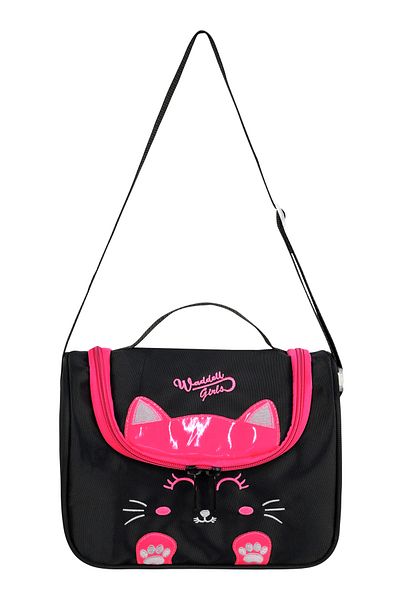 Niss Store Cutie de prânz termică cu model de pisică matlasată cu licență