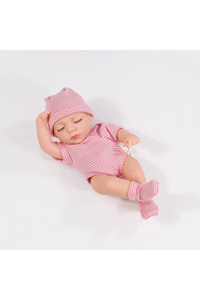 Choice دمى ريبورن جديدة مخططة باللون الوردي الناعم مصنوعة من الفينيل بطول 20 ...