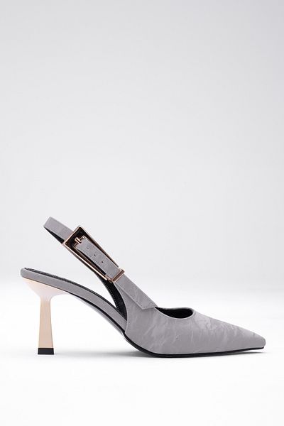 Tasarım Lai̇la Velvet Side Buckle Daily Comfortable Stylish and Elegant Women's Shoes