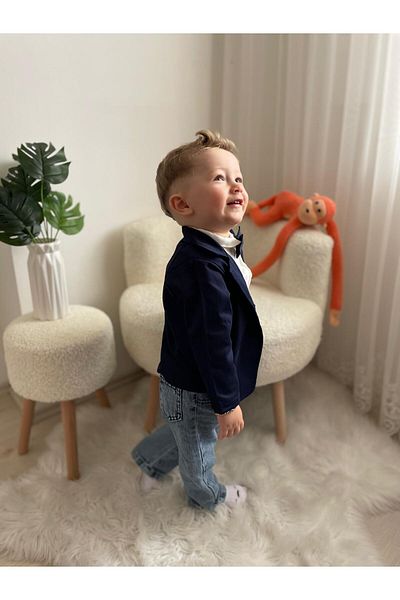 Mişsa Bebe Boy's Shirt Suit with Body Suit