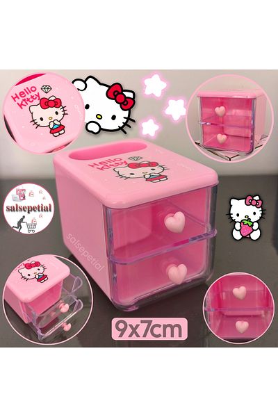 Salsepetial Hello Kitty Μολυβοθήκη Επιτραπέζια θήκη για στυλό Hello Kitty Συρταριέρα Μολυβοθήκη Επιτραπέζια οργάνωση