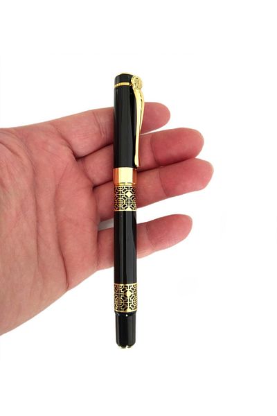 Sanathobi Brush Tip Fountain Pen, Brush Pen, Wolf Hair, Black-Chinese Ceramic Writing Brush No:1