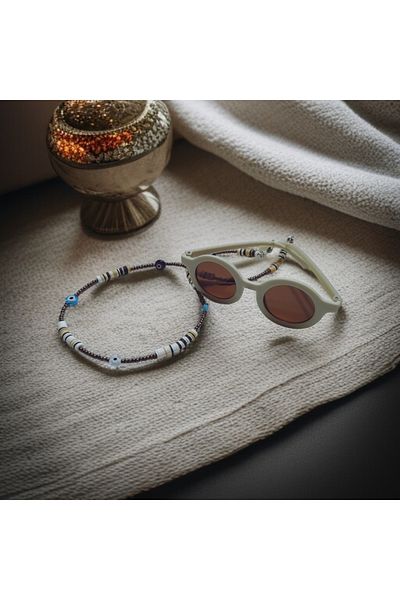Denis Bujiteri Children and Adults Eyeglasses String with Evil Eye Beads